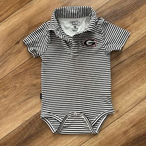 UGA, Georgia Bulldog polo onesie